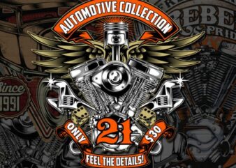 Automotive collection Graphic T-shirt